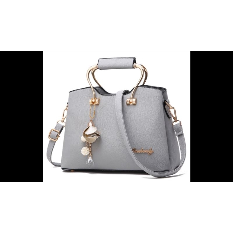 Tas kulit wanita impor korea, sling selempang gendong bahu samping jinjing untuk kerja kantor pesta 