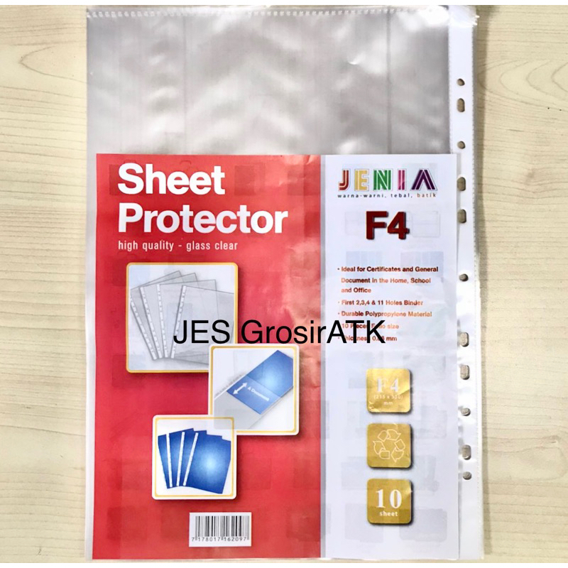 

PP Pocket F4 (Folio) / Sheet Protector F4 Jenia