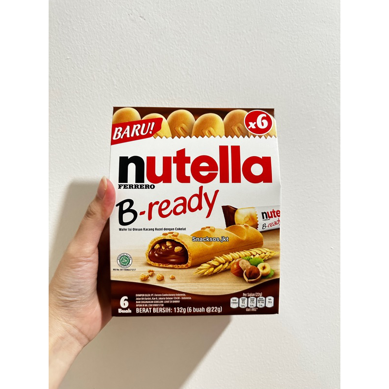 

[1 PACK ISI 6] NUTELLA B READY PACK FERRERO CHOCOLATE - BREADY HALAL