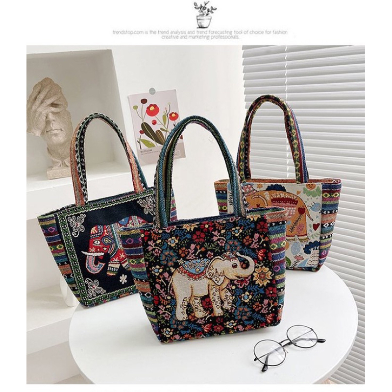 tas Thailand import - totebag kanvas best seller - tas gajah