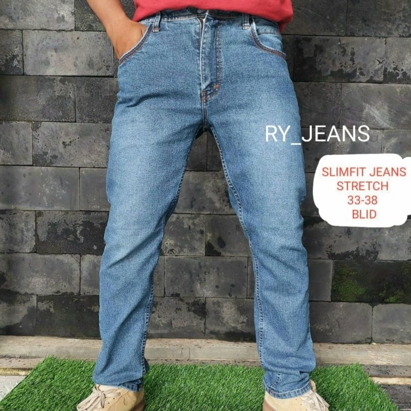 jeans panjang pria celana panjang streeth melar