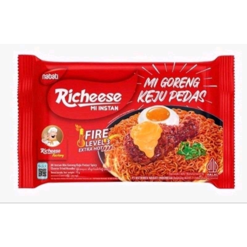 

Richeese Mi Goreng Keju Pedas Level 3 75gr