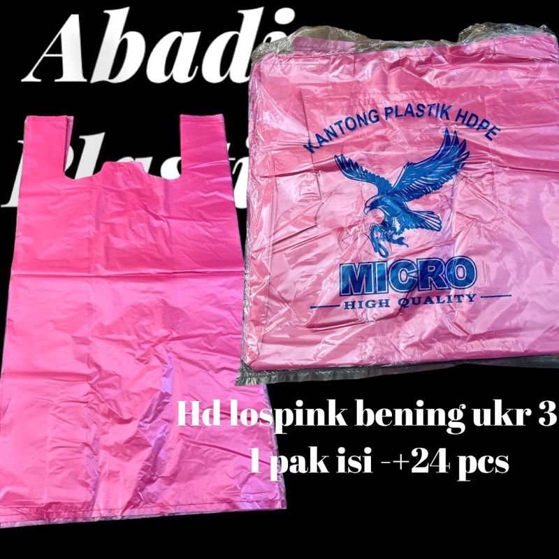 HD LOSPINK/HD MICRO PINK/KANTONG KRESEK WARNA PINK UKR 30