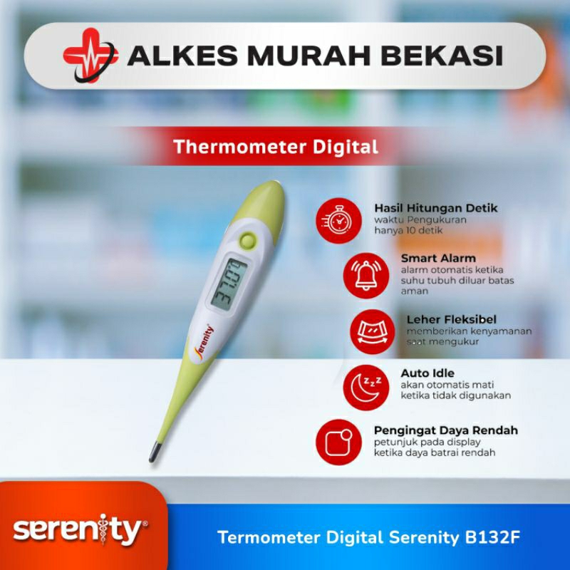 Thermometer Ketiak / Thermometer Digital Serenity / Thermometer Digital / Thermometer Karakter