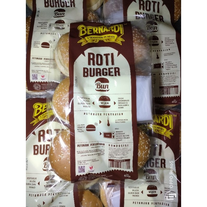 

bernardi burger wijen isi 6 / roti burger / roti wijen / bernardi