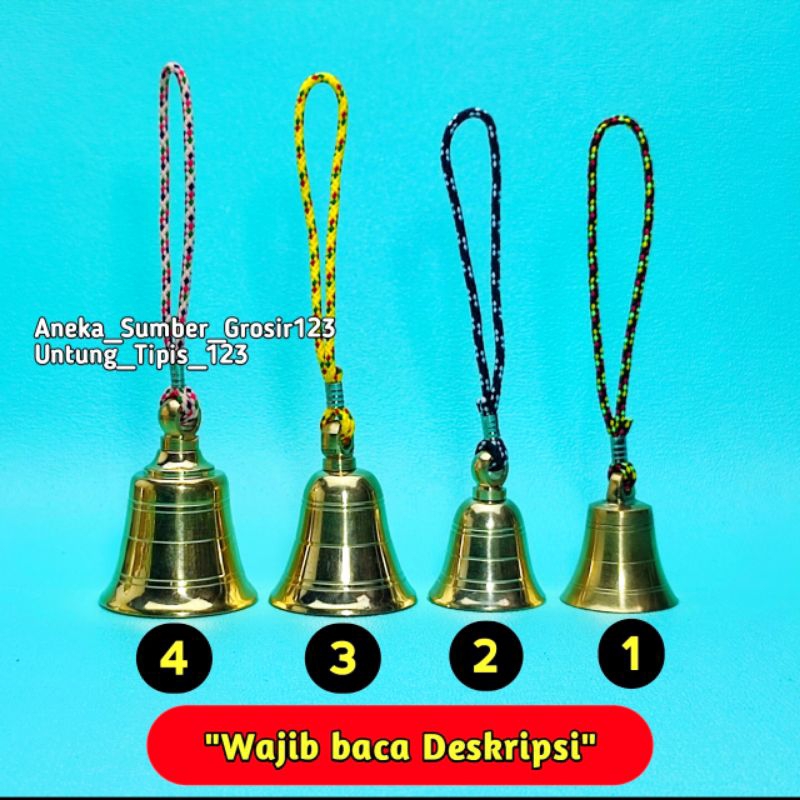 bell Lonceng Kuningan bel pintu pagar antik Lonceng bahan Kuningan pakai tali