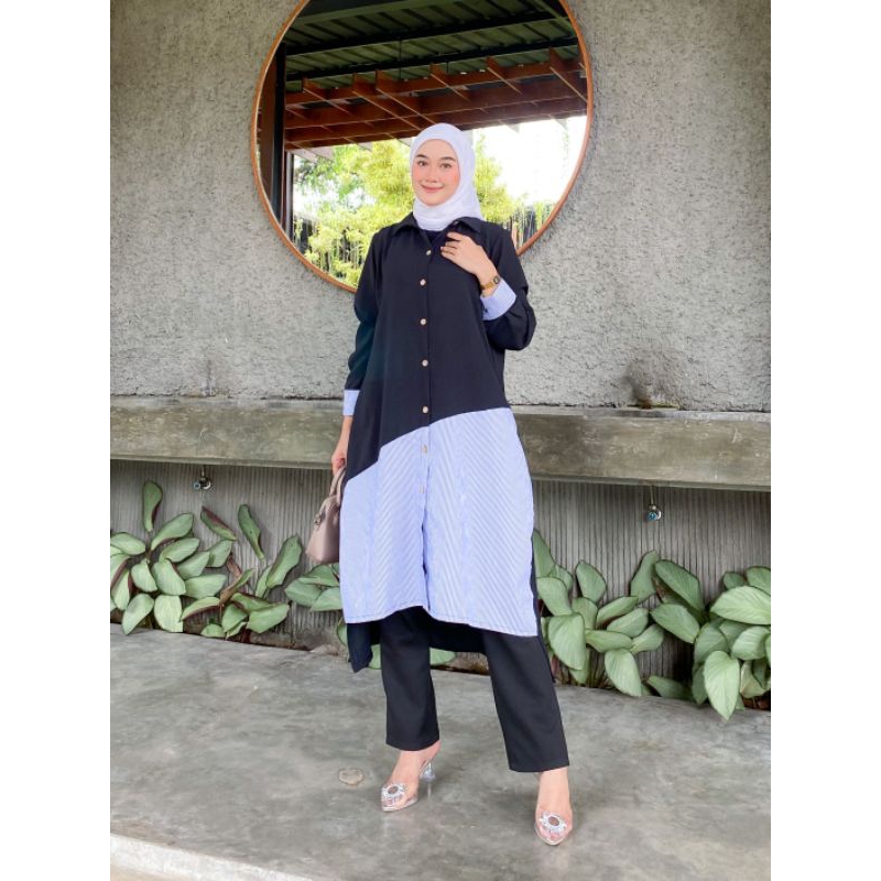 Tunik Hitam Putih