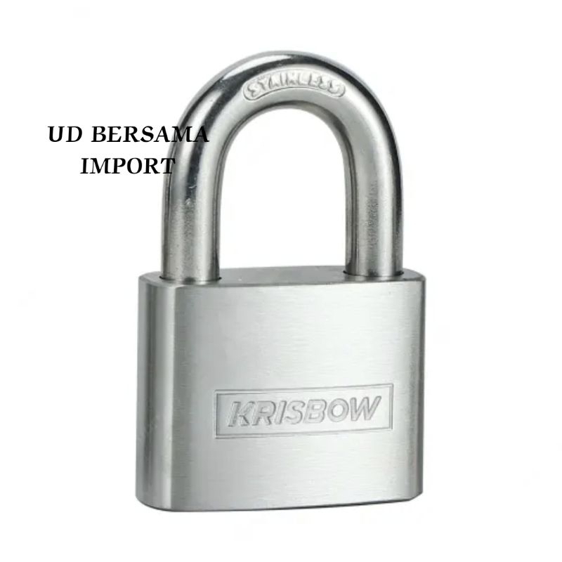 Gembok Stainless Steel 5cm/Gembok Pagar/Gembok Rumah/Padlock KRISBOW