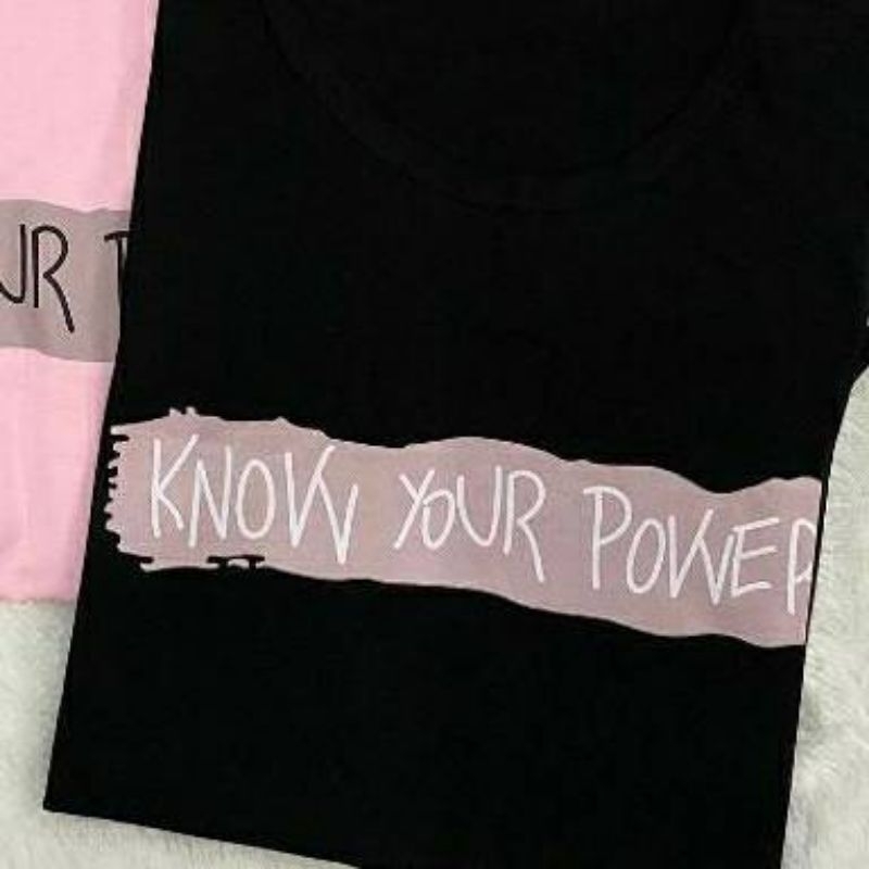 BAJU KAOS FASHION TSHIRT WANITA  CEWEK REMAJA ATASAN KAMELIA MURAH ADEM MURAH LD 90cm P 57cm #knowyourpower