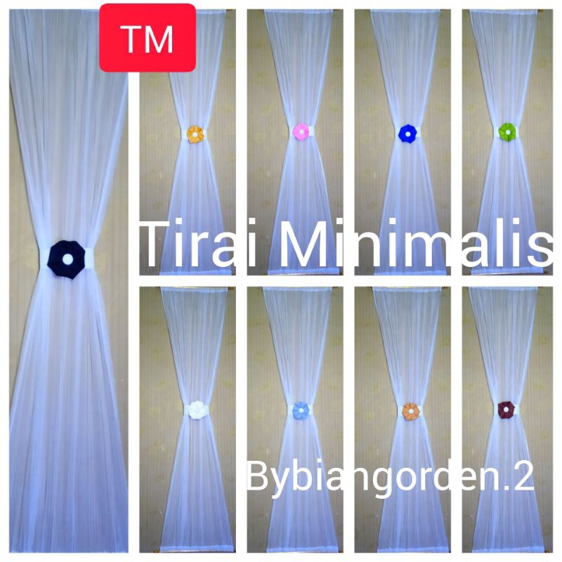 Gorden Kupu2 Gorden Ikat pita Gorden Kaca Kecil Lapisan Daleman Gorden Putih polos abu Minimalis