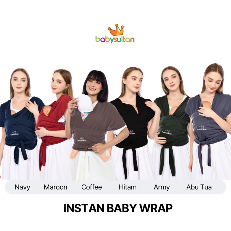 Gendongan Bayi Depan M Shape 3in1 Instan Baby Wrap Premium dengan Sash Belt babysultan