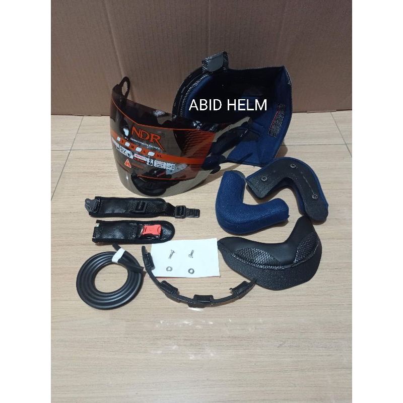 Busa helm ink cx22 fullset karet helm dan kaca visor helm ink cx 22 warna iridium silver