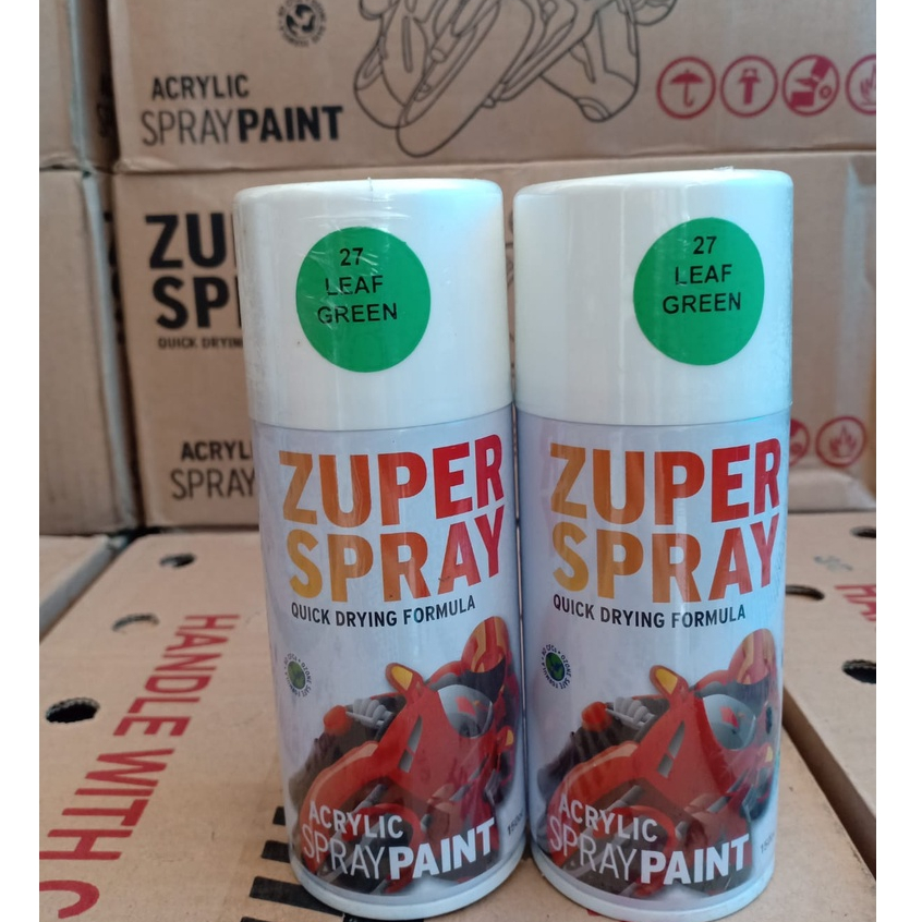 Pilok Pilox Zuper Spray Paint Warna P 27 Leaf Green / Hijau Daun / Hijau Muda (150cc/150ml)