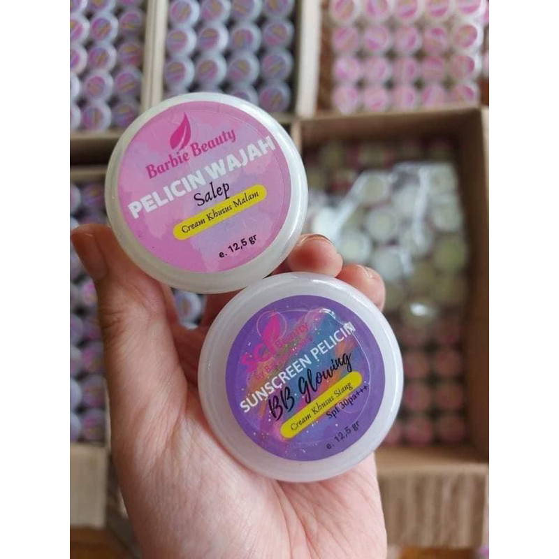 TERLARIS PAKET CREAM GLOWING WHITENING PELICIN ORIGINAL / KRIM MALAM PEMUTIH DAN PENCERAH WAJAH KUSAM