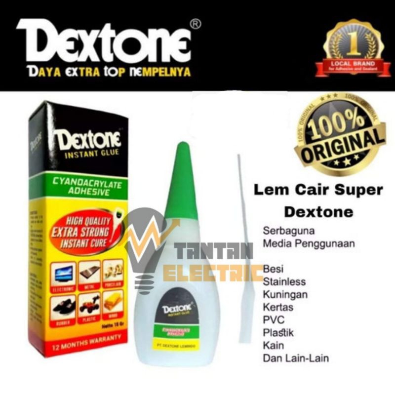 

Lem Power Glue Lem Cair Dextone 15g / Lem Instan Glue / Lem Cair Korea