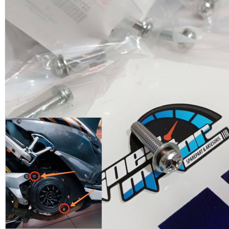 baut tutup kipas mesin suzuki skywave hayate skydrive spin isi 1pcs 100% original sgp