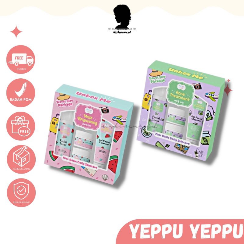 [READY] PAKET SKINCARE YEPPU YEPPU BY KIYOWO TRAVEL SIZE BPOM | SKINCARE BY KIYOWO