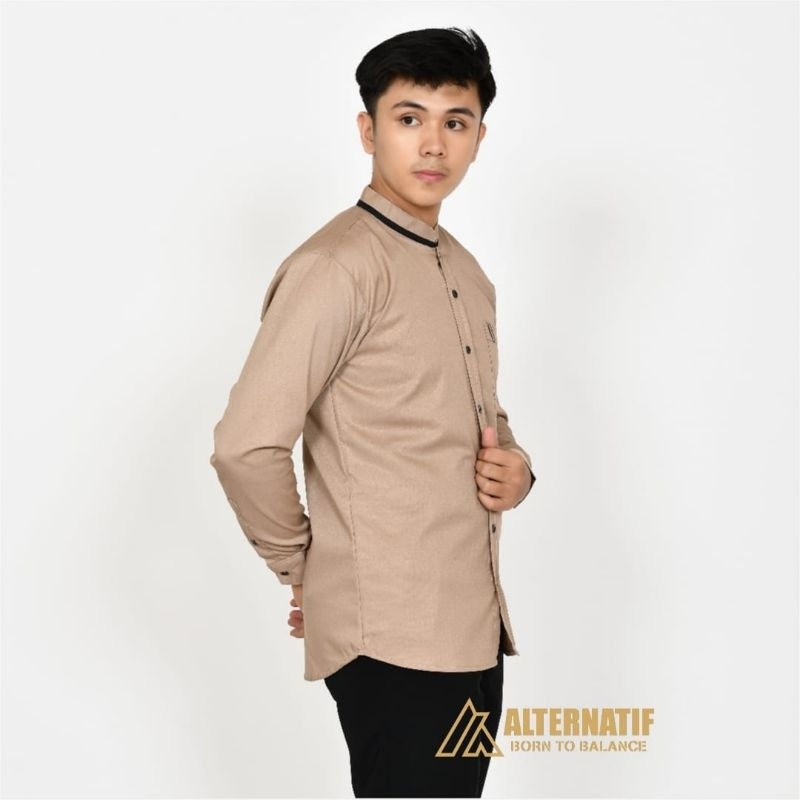 Baju Koko Kurta Dewasa Lengan Panjang Material Catton Adem