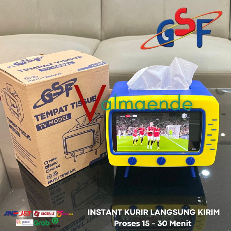 Kotak Tisu Holder HP Tempat Tissue Model TV Box Organizer Serbaguna GSF 151