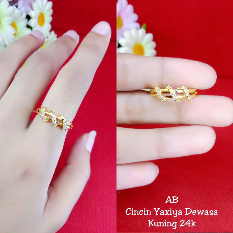 cincin pita zicron bayi/anak lapis emas 18k