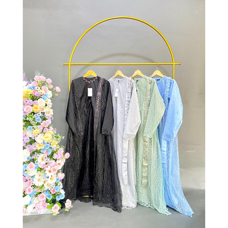 Aisyah Dress Jumbo-Gamis kondangan Bigsize-by Omah Muslim