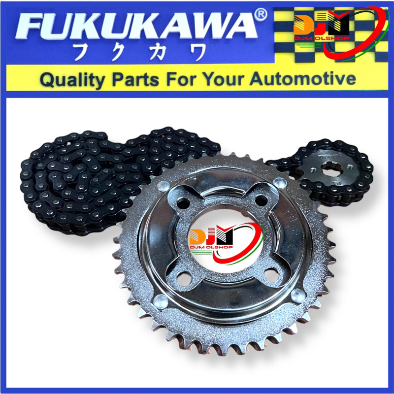 Gear Set Fukukawa Gir Paket Motor Gl Max Neotech Rantai 428H-110L-41T-14T