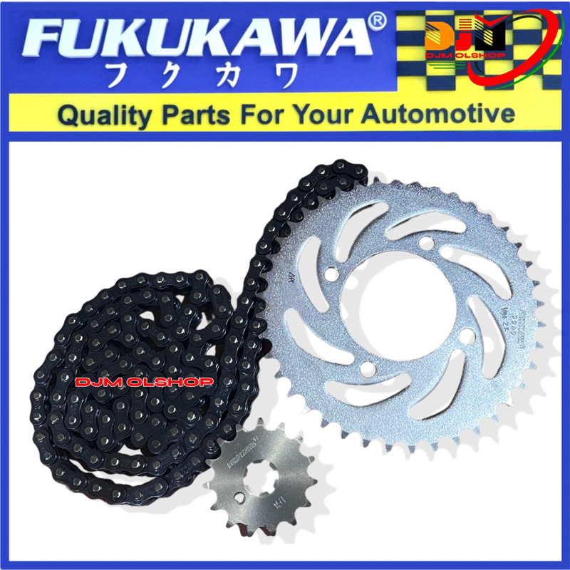 Gear Set Fukukawa Gir Paket Vega ZR Rantai 428H-108L-40T-15T