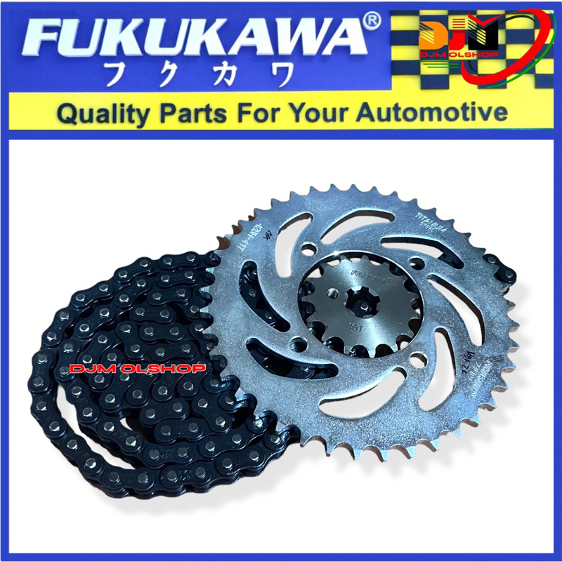 Gear Set Fukukawa Gir Paket Vega ZR Rantai 428H-108L-40T-15T