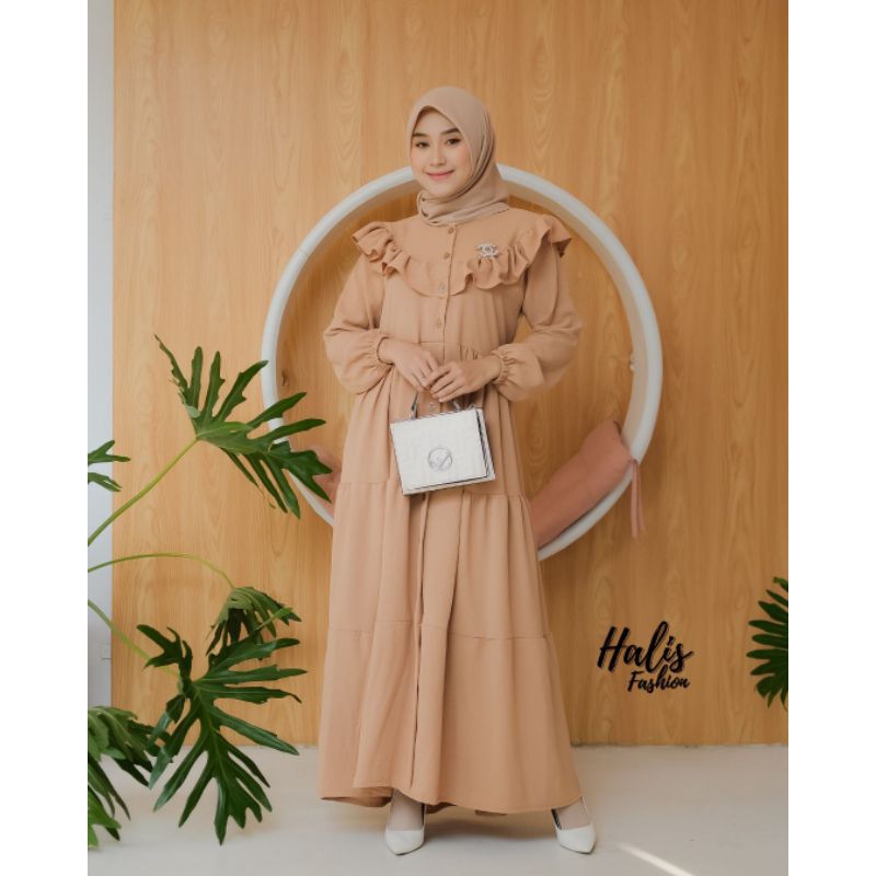 Gamis Tasya by Halis Fashion | Gamis Crinkle Halis Fashion