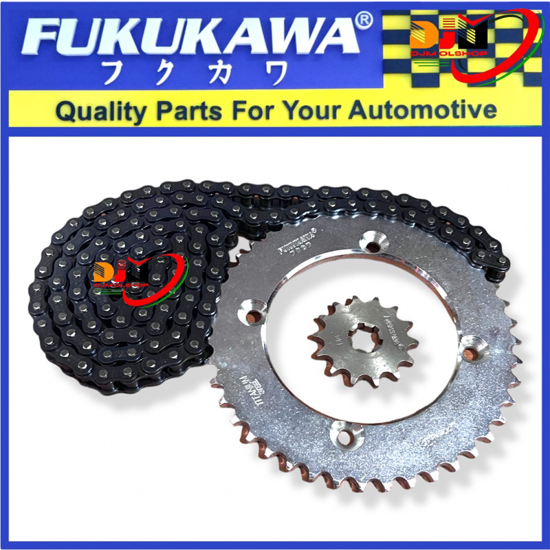 Gear Set  Gir Paket Fukukawa Kawasaki KLX 150S Rantai 428H-122L-44T-14T