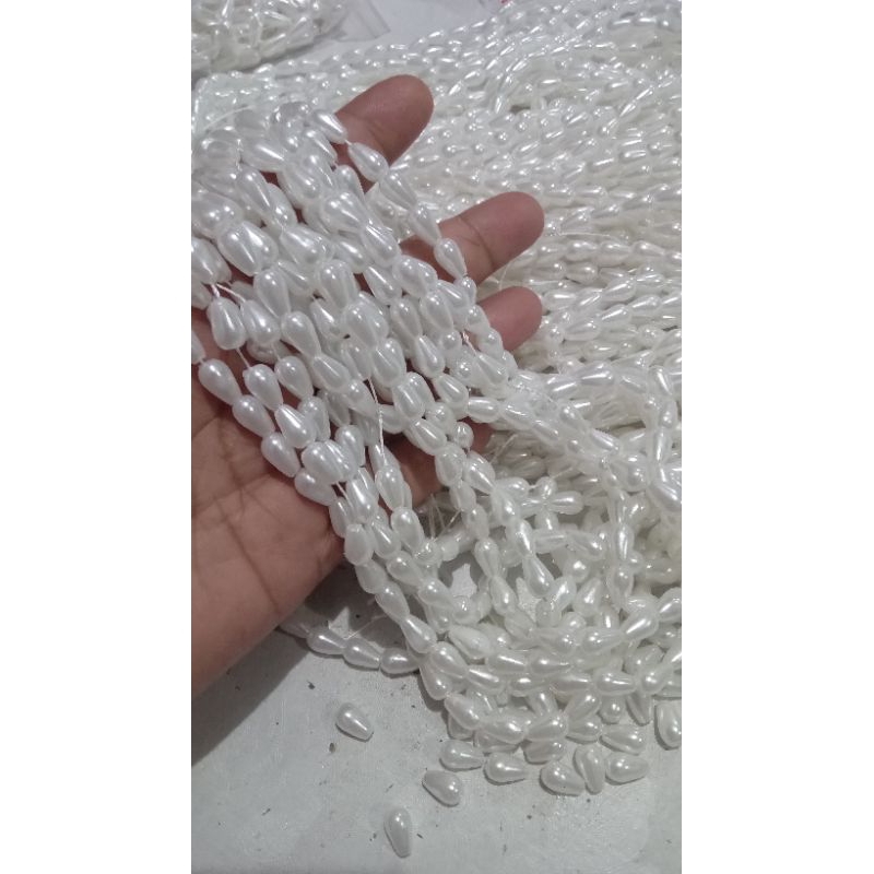 Mutiara tetes, bahan kalung hijab ringan  per 25gr