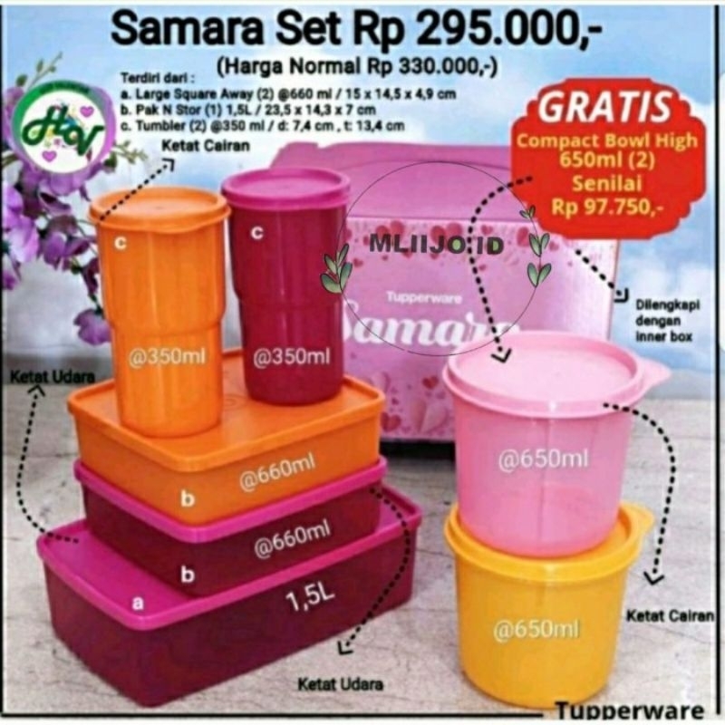 Samara Set Tupperware
