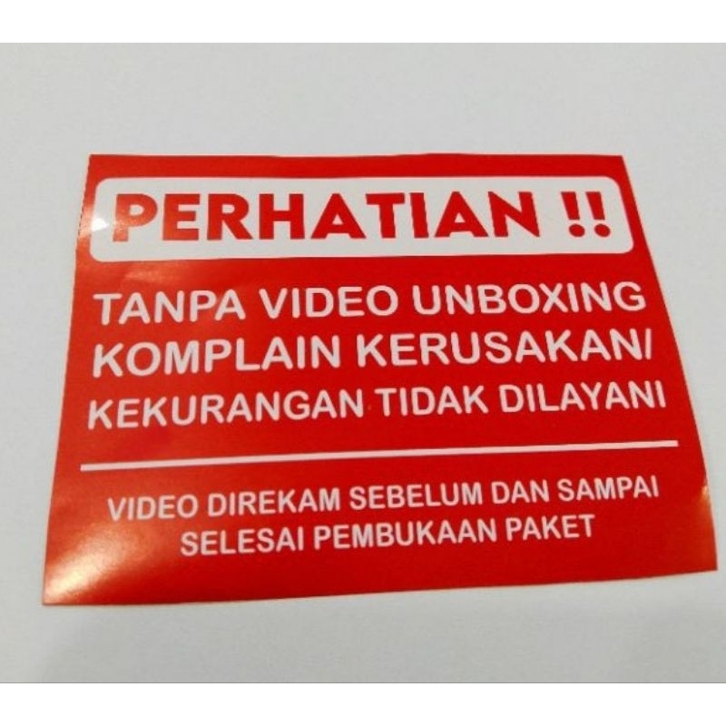

Stiker video unboxing ukuran 6,5 x 5 cm untuk online shop (isi 20 pcs)