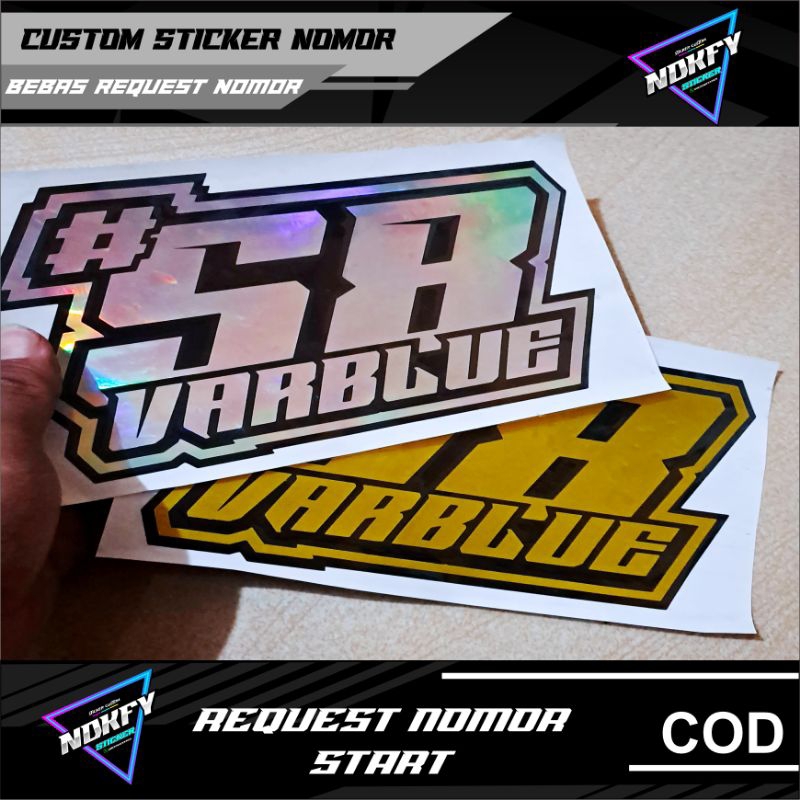 STICKER NOMOR CUSTOM SUKA SUKA STIKER NOMOR START
