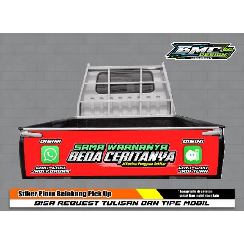 (TERBARU) STIKER PINTU BAK BELAKANG L300, STIKER PINTU BAK PICK UP