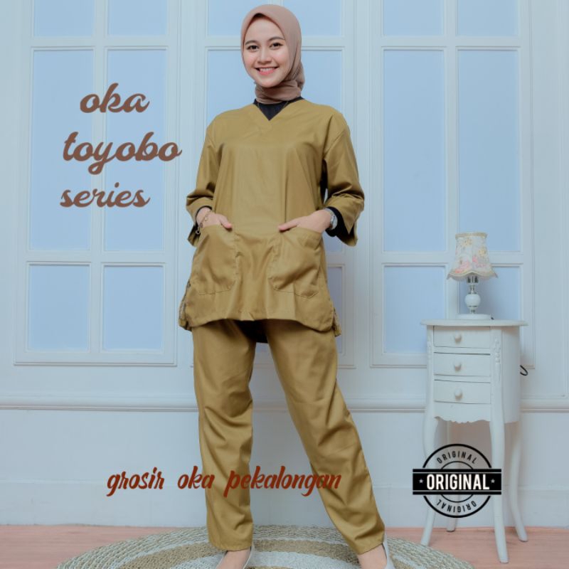 baju ok lengan 3/4 toyobo ok lengan panjang scrub dokter jaga dinas rumah sakit seragam perawat