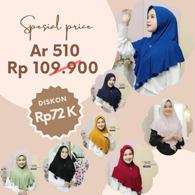 Ar510||hijab ArRafi jumbo || hijab instan ArRafi || ArRafi terbaru || Spesial price Ramadhan || ArRa