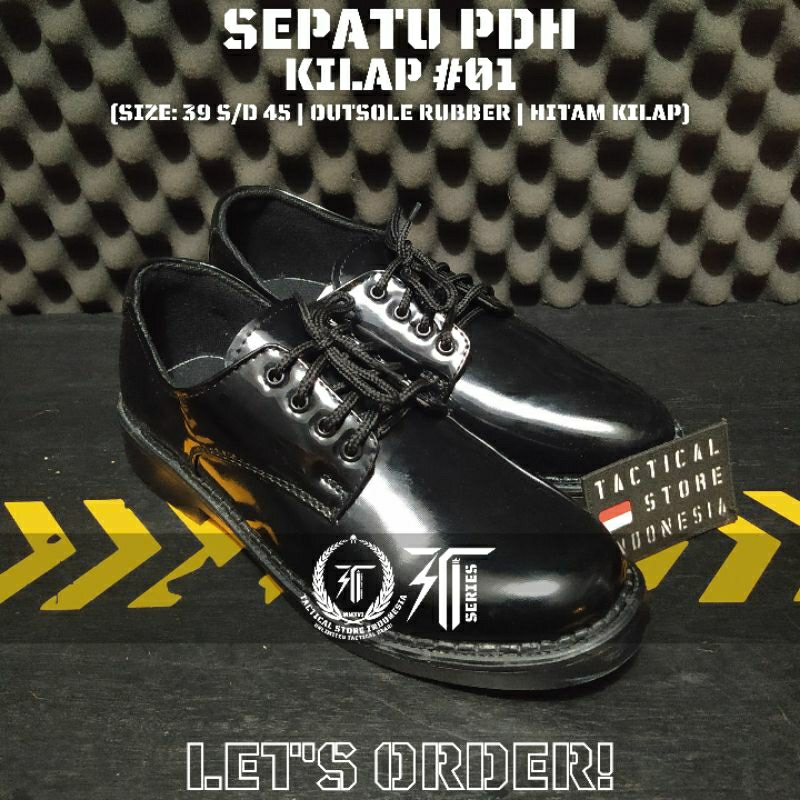 Sepatu PDH TNI POLRI Security Dinas Kantor Pantofel - Kilap #01