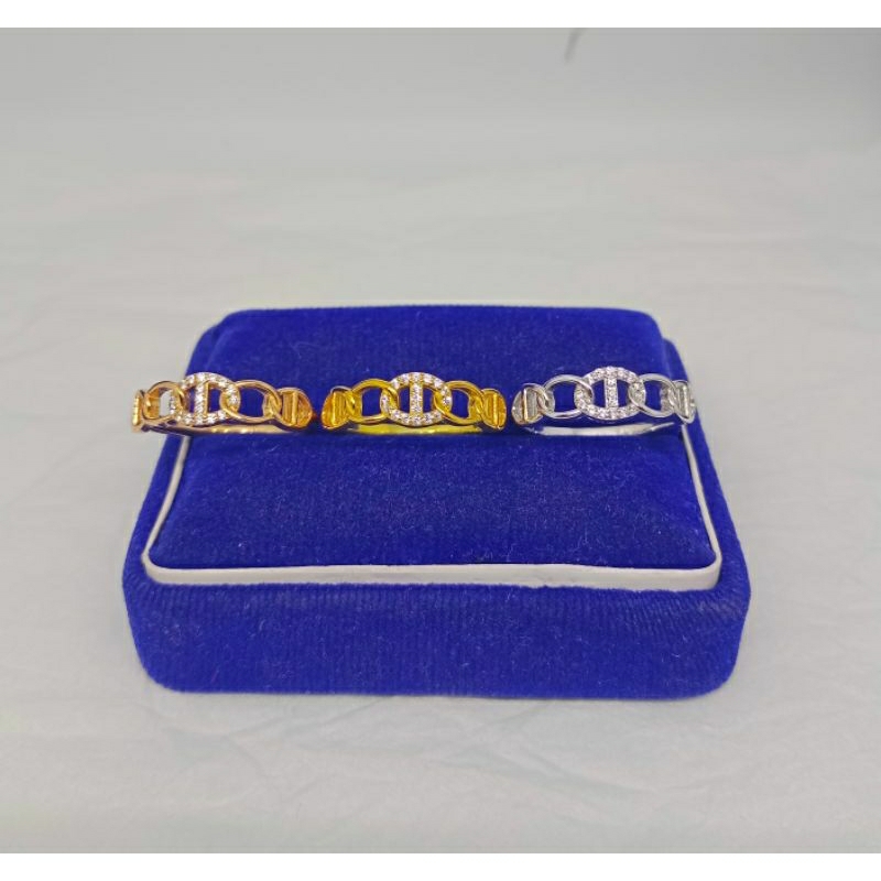 cincin model carti*r mata putih/perak asli silver 925 lapis emas/perhiasan fashion wanita terbaru