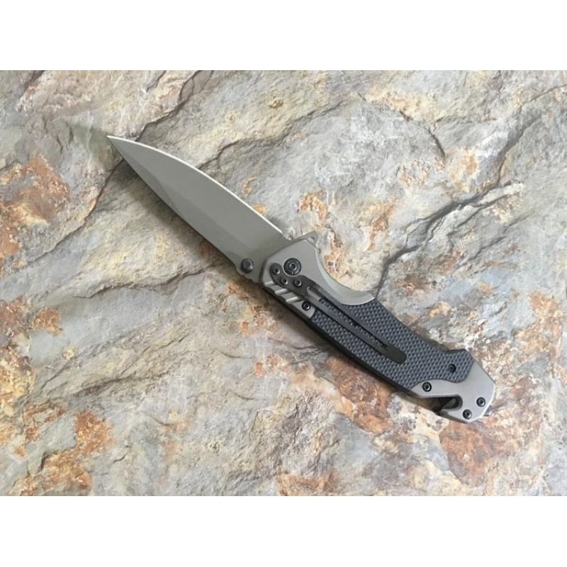 BROWNING Pisau Lipat Outdoor Portable Knife Survival Tool - 440C , pisau lipat camping premium outdoor survival