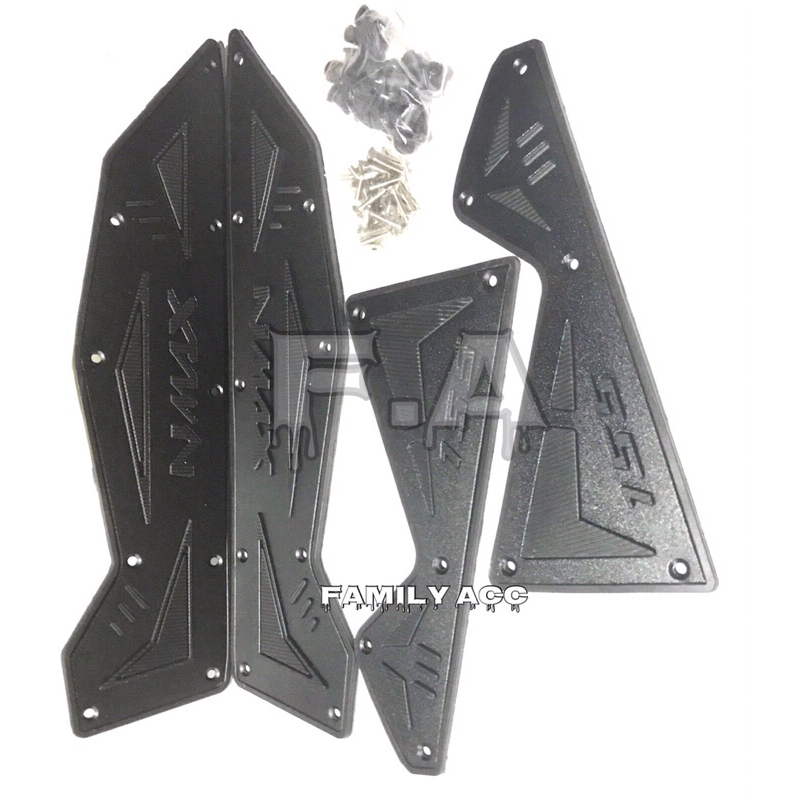 KARPET NMAX PIJAKAN KAKI NMAX OLD 155 2015-2019 / PLAT BORDES CNC NMAX 155 OLD BLACK EDITION