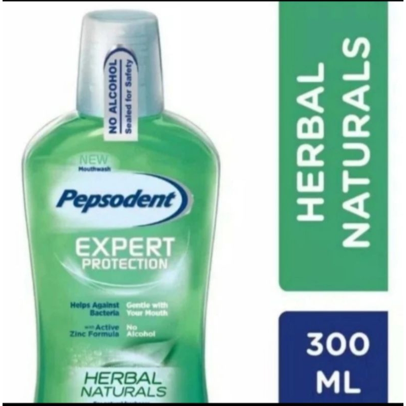Pepsodent MouthWash Expert Protection Herbal Natural 300ml