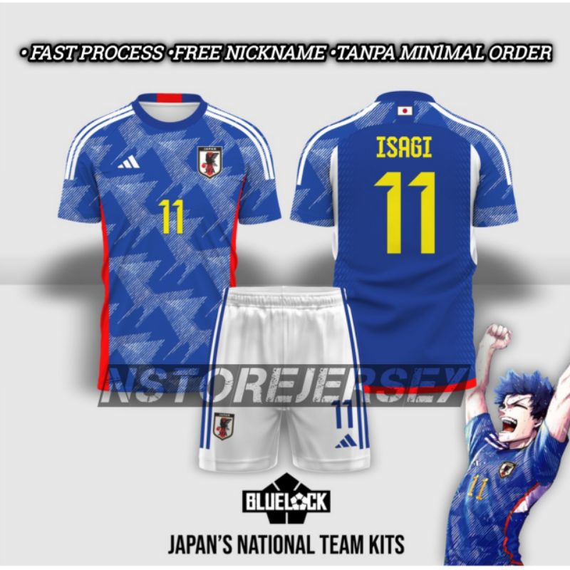 JERSEY COSPLAY ANIME BLUE LOCK JAPAN TEAM NATIONAL KITS COSPLAY MANGA