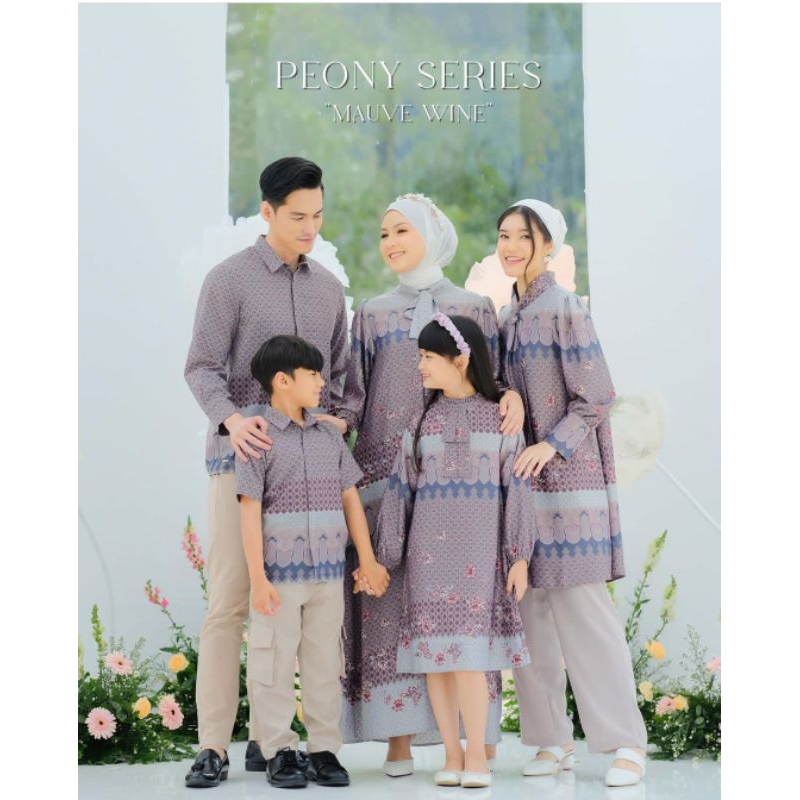 Mayoutfit Peony Series Family Set Series Mauve Wine