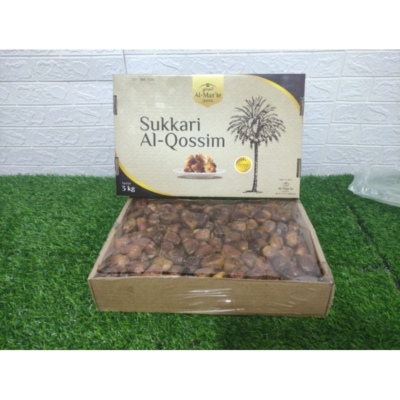 

Kurma sukari premium 3kg kemasan food grade al mar'ie