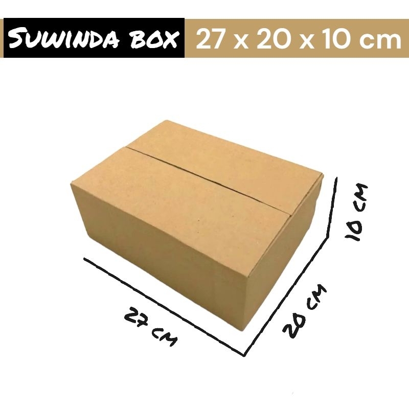 

kardus ukuran 27x20x10 cm box packing dll ST