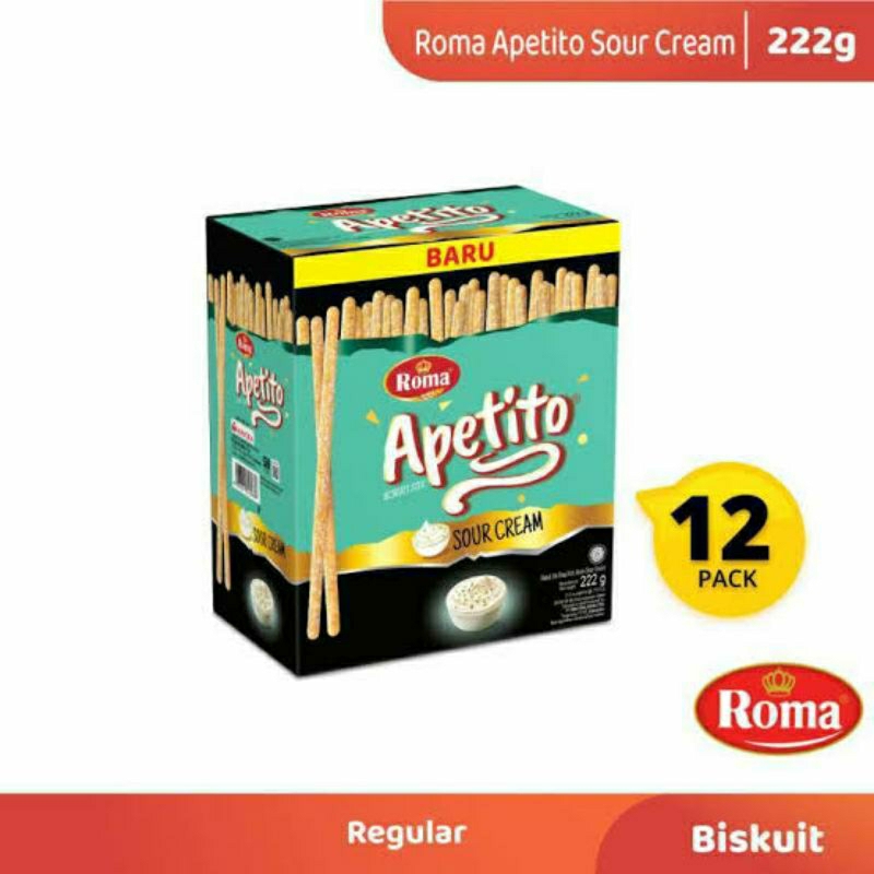 Apetito roma biskuit stik gurih enak dan murah ( 1 box isi 12)