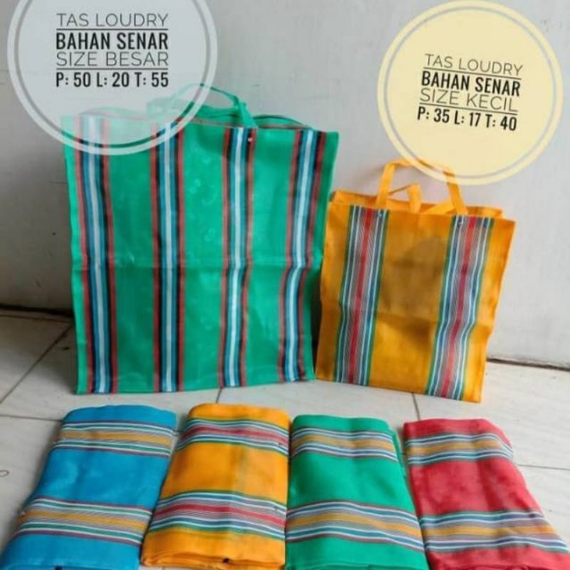 Tas Belanja Nilon Besar-Kecil Tas Lipat Resleting Serbaguna Bahan Senar Awet & Tahan Lama