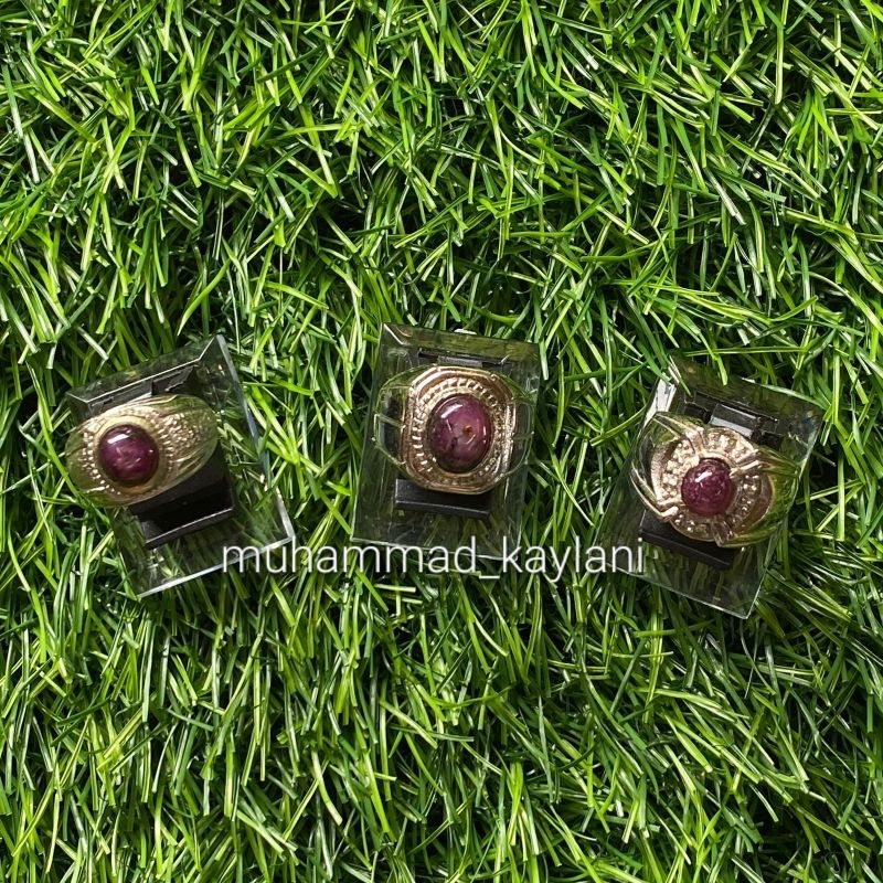 cincin batu akik ruby daging grade a (N)