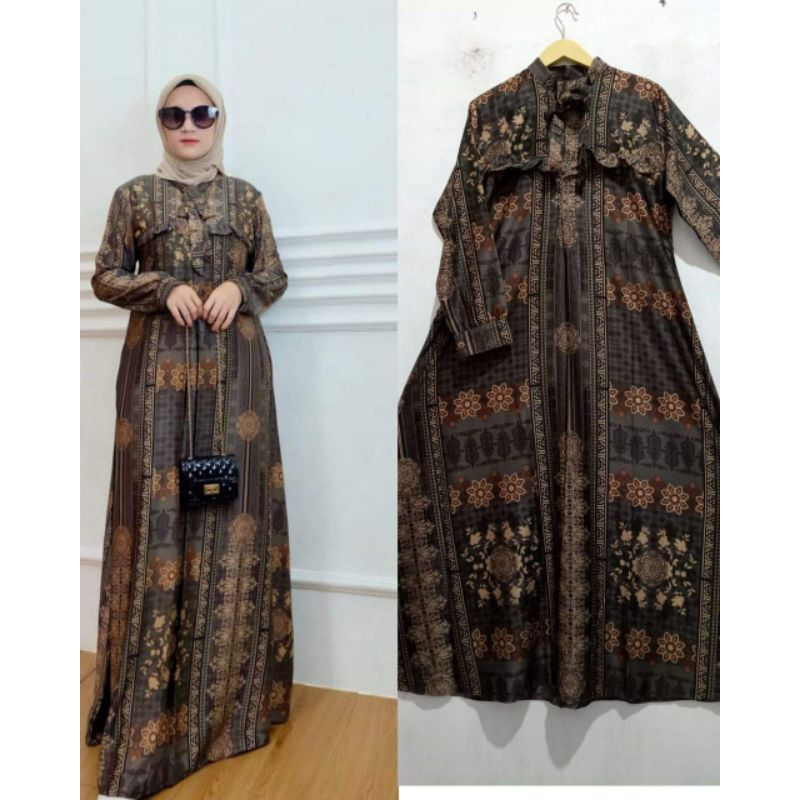 Dress Silk Maxmara Lux Premium Aneka motif tebaru busui ld 110 luxury